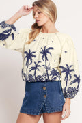 BOHO CONSTELLATION  WOVEN TOP